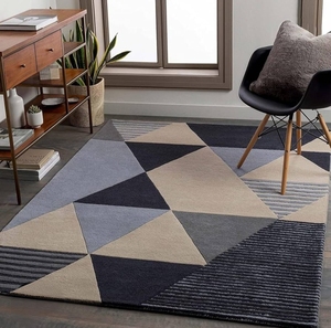 Alfombra Moderna Hecha a Mano, Alfombra de Diseño Contemporáneo para Hogar, Oficina, Hotel, Disponible para la Venta - Product Image 4