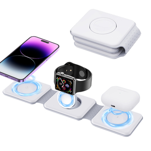 Toptai WL063B portatile 3-in-1 multifunzione magnetico pieghevole Wireless 15W ricarica rapida <span class=keywords><strong>iPhone</strong></span> orologio <span class=keywords><strong>compatibile</strong></span> 10W 5W - Product Image 1