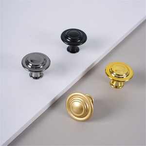Zinc Alloy Modern Single Hole Cabinet Handle Golden Kitchen Shoe Cabinet <b>Wardrobe</b> Door Handle Black Drawer <b>Hardware</b> Knob - Product Image 3
