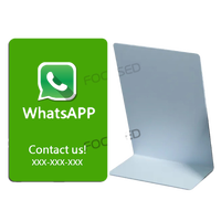 Support de table NFC RFID pour cartes de visite, codes QR, TikTok, WhatsApp, Instagram, Facebook, réseaux sociaux, Google Review, cartes d'hôtel