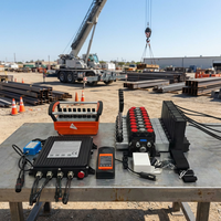 Télécommande de grue automatique étanche IP68 12V 24V en métal avec 8 joysticks et électrovanne, portée 500m