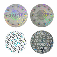 Étiquette autocollante de sécurité personnalisée en vinyle découpé, transparente, imperméable, imprimée avec hologramme, anti-effraction, pour emballage sécurisé