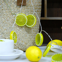 Fruit Citron Tranche Guirlande Lumineuse LED Flash Guirlande Lustre Intérieur Extérieur Éclairage Veilleuse