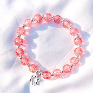Hot Selling Trendy Elastic <b>Rope</b> Beaded Bangle Jewelry Handmade Colorful Beads Jewish Star of David Hexagram <b>Bracelet</b> - Product Image 1