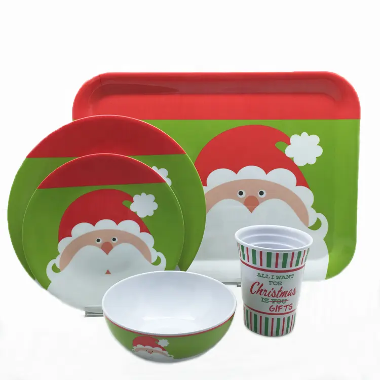 Set di 8 PCS Serie Di Natale Articoli Da Cucina Melamina Cena Di Natale Set