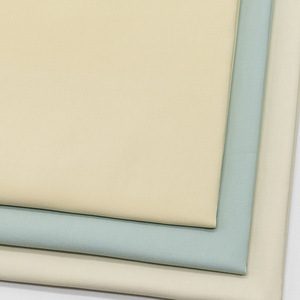 32S high end cotton plain blended non stretch woven khaki fabric ready stock for workwear pants garment making <b>material</b> - Product Image 1
