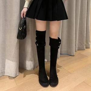 <span class=keywords><strong>Stivali</strong></span> Sopra il Ginocchio MIDO Vintage con Rivetti, Modello Slim Casual da Donna, Nuova Collezione 2025, Tacco Basso, Suola in Gomma Scamosciata, Cerniera Laterale, Doppio Stile, Invernali - Product Image 6