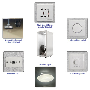 Cách âm cabin di chuyển văn phòng Pod âm thanh gian hàng điện thoại gian hàng văn phòng im lặng gian hàng cho văn phòng xây dựng - Product Image 6