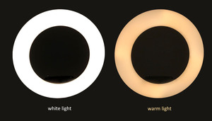 Aro de Luz LED para Selfies de 18 Pulgadas con Pantalla LCD, USB, para Belleza, Video, <span class=keywords><strong>Estudio</strong></span>, Fotografía, Lámpara Circular Regulable con Trípode de 2m - Product Image 6