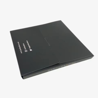 Boîte cadeau en carton pliable avec logo personnalisé KAKA, enveloppe noire mate pour chemise, t-shirt, vêtements, emballage