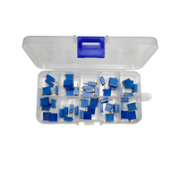 Kit de potentiomètres réglables 3296W, 50 pièces, 10 types, 500R-1M, résistance variable de haute précision pour composants électroniques