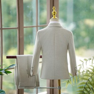 2025 col plat hommes Blazers enfants fête vêtements ensembles enfants costume tenues garçons formel smoking robe costumes pour mariage <span class=keywords><strong>Communion</strong></span> - Product Image 3