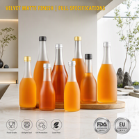 Bouteille en verre dépoli Solent 750 ml pour vin de fruits avec capsule thermorétractable pour jus pétillant et vin de prune, emballage en gros