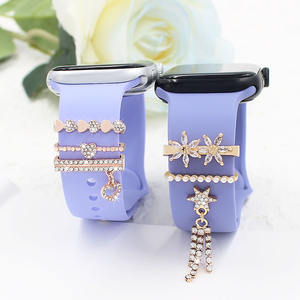 Anillo de metal con diamantes en forma de estrella para reloj inteligente Upro, adorno para correa de reloj Apple, dijes decorativos para correa de reloj de mujer, accesorios. - Product Image 1