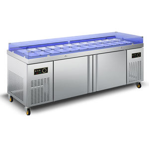 Réfrigérateur de présentation de fruits de mer et de poissons en acier inoxydable à double température, à économie d'énergie, fourni par l'usine - Product Image 3