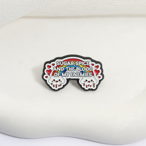 Pin de Esmalte de Sugar Spice and the Blood of My <span class=keywords><strong>Enemies</strong></span>, Broche de Parodia de Corazón y Nube, Insignia para Mochila, Joyería, Regalo para Niños y Amigos - Product Image 3