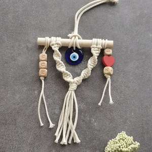 Decoración Colgante de Macramé con Cuentas de Letras, Artesanía Bohemia, Ojo Turco, Regalo para el Día de San Valentín/Día de la Madre/Día <span class=keywords><strong>del</strong></span> Padre - Product Image 6