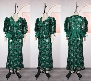 Nouvelle robe <span class=keywords><strong>Kanga</strong></span> en coton perlé et paillettes, grande taille, robe de soirée élégante pour femmes européennes, robe longue de style africain luxueuse - Product Image 5
