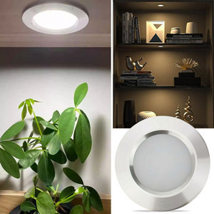 Luz <span class=keywords><strong>LED</strong></span> Delgada de 12V para Gabinete, 3W, Ultrafina, 14mm, Lámpara de Techo Empotrada, Orificio de 55mm, para Hogar, Estantería, <span class=keywords><strong>Cocina</strong></span> - Product Image 4