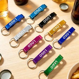 Décapsuleur personnalisé en aluminium avec logo, porte-clés décapsuleur de bière sur mesure - Product Image 1