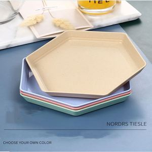Ensemble de vaisselle rectangulaire en fibre de paille de blé, écologique, personnalisable avec logo, jetable et réutilisable - Product Image 2