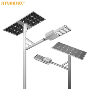 Barato al aire libre industrial IP67 30W 60W 80W dividido todo en dos farola solar precio con poste - Product Image 1