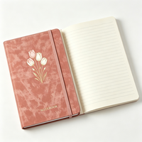 Carnet de notes personnalisé avec impression de fleurs de tulipes, format A5, carnet de notes de qualité supérieure, cadeau pour femmes
