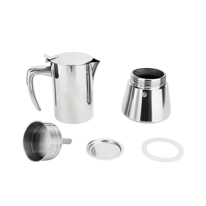 Cafetière Moka en acier inoxydable de style italien avec poignée résistante à la chaleur, cafetière Moka italienne <span class=keywords><strong>6</strong></span> <span class=keywords><strong>tasses</strong></span> - Product Image 5