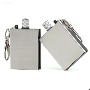 Venta caliente accesorios para fumar Venta directa Tipo cuadrado fósforo de acero inoxidable millones de veces coincide con encendedor de fuego - Product Image 1