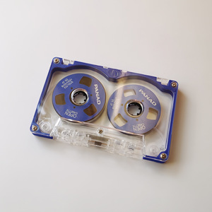 Casete de audio retro de 50 minutos con marco colorido, bobina abierta, tipo esqueleto, de alta resistencia, de doble cara, en blanco para grabación de música y mixtape. - Product Image 3