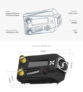 แว่นตา Foxeer Wildfire 5.8G ขายส่งราคาถูก พร้อมโมดูลคู่ ใช้งานร่วมกับโดรน Fatshark Dominator อุปกรณ์เสริม - Product Image 5