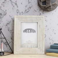 Cadre photo moderne de luxe en marbre blanc Vente en gros MDF décoratif pour la maison/véritable pierre/verre Style classique