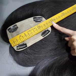 8*13cm 10 "12" 14 "Topper Hair Piece con frangia 100% <span class=keywords><strong>Real</strong></span> Remy capelli umani Topper per donne con capelli sottili colore naturale - Product Image 6