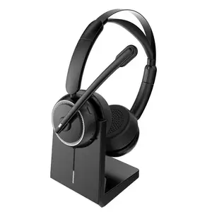 ANC + ENC headphone nirkabel BT, Headset pusat panggilan Noise Cancelling dengan ANC(HB) mendukung HSP HFP A2DP AVRCP