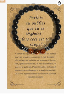 To My Bonus Dad Husband Soulmate Uncle With Paper <strong>Card</strong> Bracelet for Men Teen Boys Father's Day <strong>Christmas</strong> Gift Tiger Eye Stone - Product Image 6