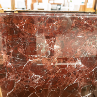 Dalle de marbre rouge Luo violet à motifs complexes, style moderne, pour hall d'hôtel, cuisine intérieure, table à manger et comptoir