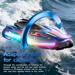Bateau télécommandé à double hélice sans balais haute vitesse, bateau rapide haute puissance, jouet électrique étanche pour enfants en plein air - Product Image 6