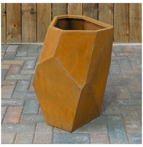 <b>Outdoor</b> <b>Rectangular</b> Corten Steel Flower Pot <b>Planters</b> Large Eco-Friendly Home Garden <b>Planter</b> - Product Image 3