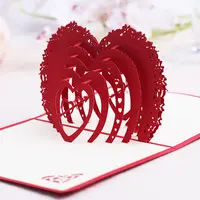 3D الحب القلب المنبثقة بطاقة الذكرى ل شقيقة Mominvitation بطاقة مع مغلفات اليدوية بطاقات شكر جميع المناسبات