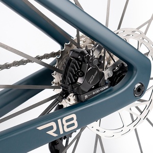 Bicicleta de Carretera R18 de Fibra de Carbono, 24 Velocidades, Frenos de Disco Hidráulicos 105, 700c, 7.7kg, Ligera, Aerodinámica, para Adultos, R18 (Edición Racing) de Carbono - Product Image 4