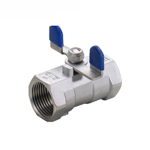 Robinet à bille fileté en acier inoxydable de 4 pouces avec poignée bleue pour systèmes de tuyauterie - Product Image 3