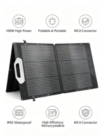 Panneau Solaire Monocristallin Pliable 24V MPPT Type C Étanche Chargeur Portable Logo Personnalisé Vente en Gros Direct Usine