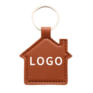 Llavero Minimalista para el Hogar, Personalizable, de Cuero, con Forma de Chimenea, Llavero para Agentes Inmobiliarios, Regalos de Inauguración de Casa - Product Image 2