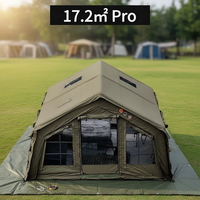 Tente gonflable automatique en coton 17.2 personnalisée, imperméable, résistante aux UV, grand espace, pour camping extérieur 4 saisons