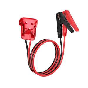 GRZWAYS 2FT Stranded Flat Automotive Booster Jumper Cables 8AWG Silicone Isolation Compatible Milwaukee pour Batteries 18V - Product Image 1