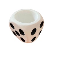 2025 créatif 3D dés surface cube forme bricolage plâtre ciment béton bureau maison bureau charnu fleur pot silicone moule