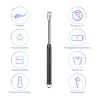 Long bâton flexible briquet électronique barbecue camping en plein air allumage USB charge arc briquet de cuisine