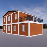 Maison conteneur démontable à construction rapide, ossature en acier léger, anti-vent, maison préfabriquée, ferme, résidence temporaire, utilisation hôtel/villa