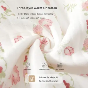 Tutina Unisex per Neonati Autunno Inverno in Cotone Leggero con Motivo Floreale Abbigliamento Primaverile e Autunnale - Product Image 2