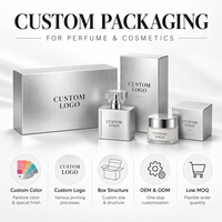 Boîte en carton argenté avec logo personnalisé, emballage de luxe pour parfums et cosmétiques, boîte pliante, OEM ODM